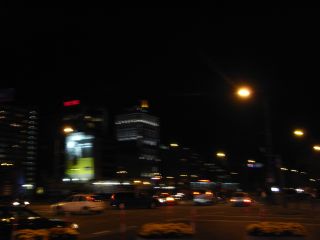 Warsaw with night. The walk in the concert and the return home. On wings !!!
