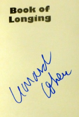 The Book of Longing ... and the longed for signature.