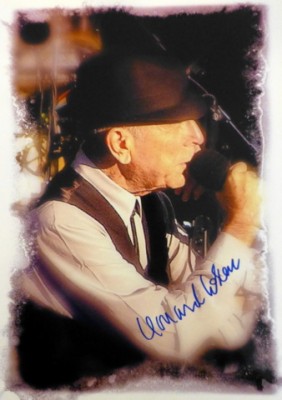 This is my favourite photo of Leonard performing at Sandalford Winery in 2009, I'd long hoped I'd one day have it signed, hopefully it does prove that I can sometimes take a half-way decent pic!