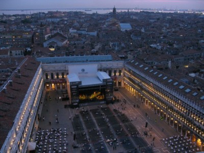 This is the venue at San Marco (photo shot from the top of the Campanile clock tower)