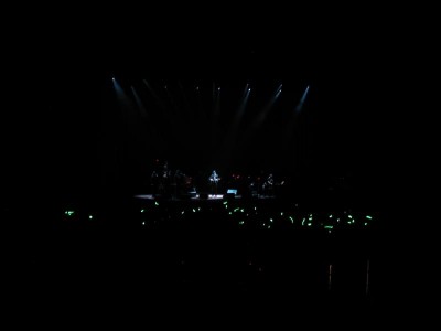 Suzanne with glowsticks