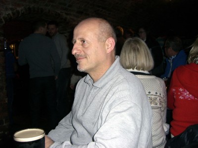 henning in a thoughtful mood over his pint of guinness